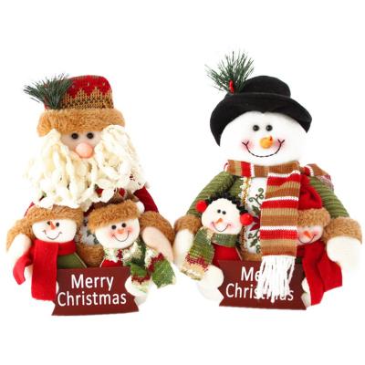 China Fabric Christmas Family Portrait Christmas Decorations Snowman Christmas Gifts for sale