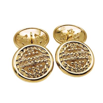 China Round Hollow Design Metal Buttons Leg Metal Nickel Free Retro 15mm~25mm Buttons for sale