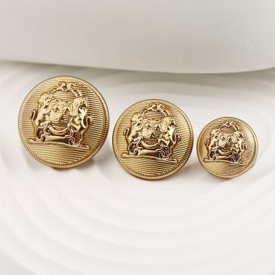 China Small Style Nickel Free Scented Buttons Around Retro Women's Overcoat Fashion Jacket Metal Leg Button School Uniform Lion Leg Buttons for sale