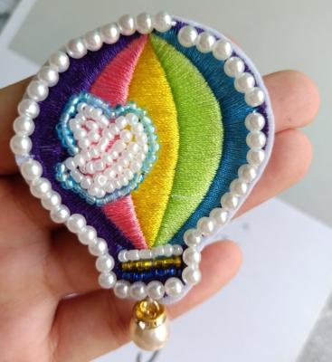 China Viable newcomer creative balloon with bead patches for clothes/hats/bags sew on Accept to custom design for sale