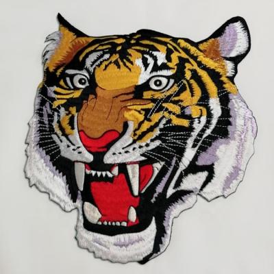 China Viable Wholesale Good Quality Large Tiger Head Applique Patches,Jacket Embroidery Patch,Custom Patches For Tank Tops,Hoodie,Covers for sale