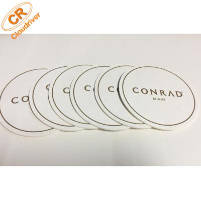 China Eco-friendly Custom Logo Printed Drink Cardboard Coaster Paperboard Coaster For Hotel/Home/Bar for sale