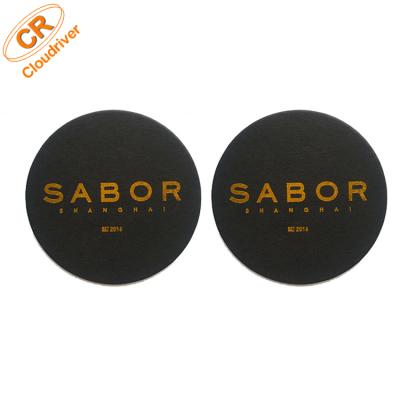 China Disposable Coasters Eco-friendly Eco-friendly Logo Paper Coaster For OEM Absorbent Cardboard Promotion for sale