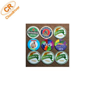 China Logo Printing Disposable Cardboard Coaster Customized Eco - Friendly Round Advertising Paper Drink Coaster for sale