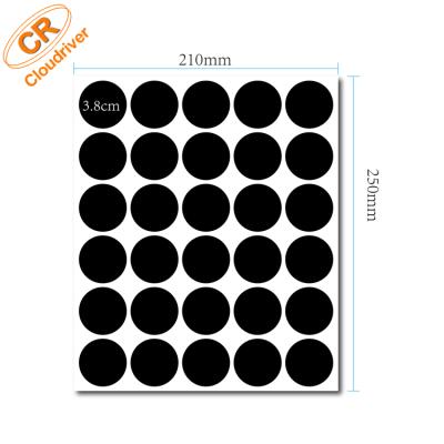 China Blackboard Customized Durable Matte Round Chalk Board Decal Bottle Stickers 1.5Inch Vinyl Sticker Labels Manufacturer for sale