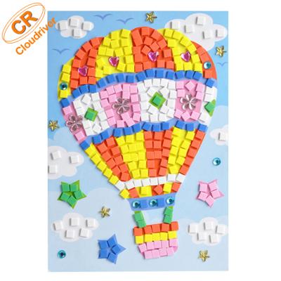 China Customized Colorful Gem Eco-friendly Kids DIY EVA Foam Mosaic Sticker With for sale