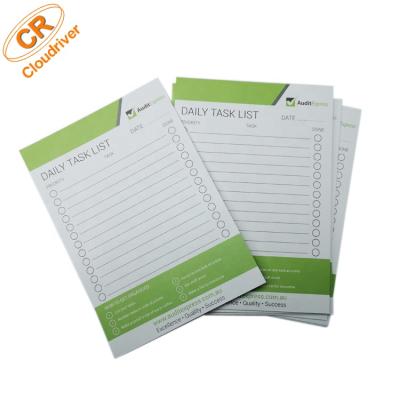 China Cheap Custom Notepads Printed Logo Printed School Office Planner Notepad A4/A5/A6 To Do List Paper Notepad Shopping List Notepad for sale