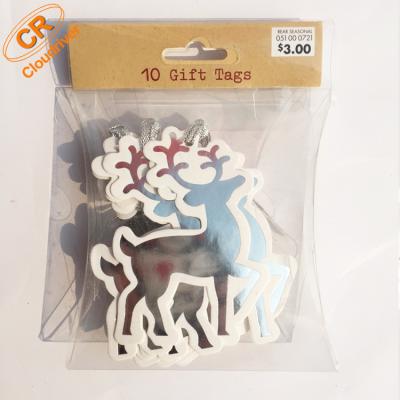 China Die Cut Viable Popular Silver Stamping Decoration Shape Customized Gift Tag for sale