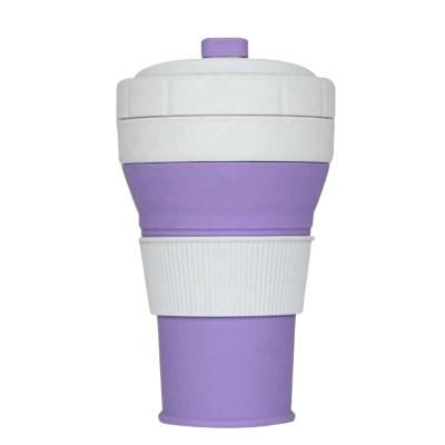 China 2021 Amazon Wholesale Disposable Portable Water Cup Silicone Custom Folding Coffee Cup Success Free Sample for sale