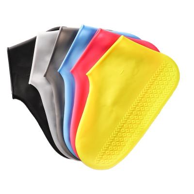 China Wholesale Fashion Trend Fashion Waterproof Non Slip Rain Boot Rubber Shoe Covers Reusable For Walking for sale