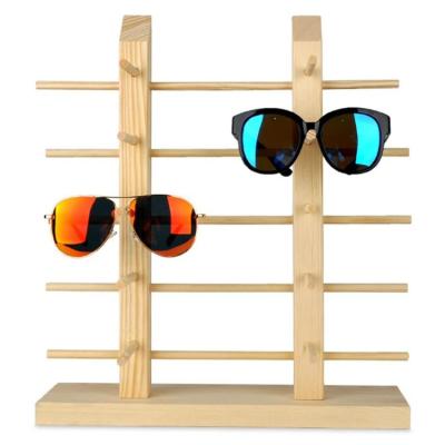 China wood rack solid wood glass display rack sunglasses display rack for sale