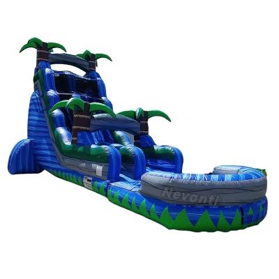 China 18ft Tropical Fiesta Breeze Inflatable Water Slide Easy to Set Up for Kids and Adults for sale