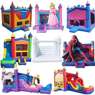 China Inflatable Moonwalk Water Jumper Bouncy Castle for Kids Commercial Rainbow Bounce House for sale