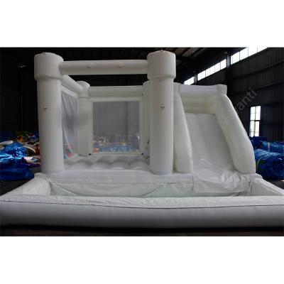 China Customized White Bounce House with Slide and Ball Pit The Ultimate Castle Adventure for sale