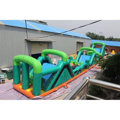 China Customized Color Inflatable Obstacle Course White Bounce House Game for Unisex Party for sale