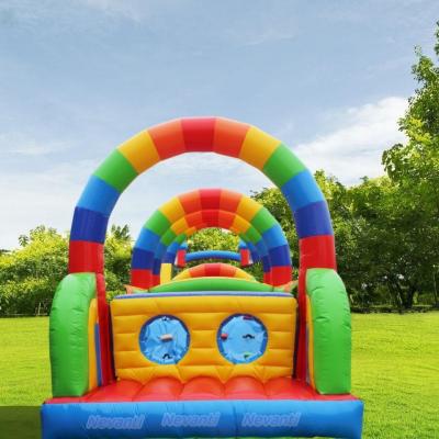 China Unisex Castle 2024 Small Inflatable Rainbow Bounce House with Pool and Water Slide for sale