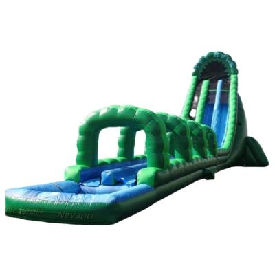 China Green Large Inflatable Water Slide with Pool The Perfect Addition to Your Outdoor Space for sale