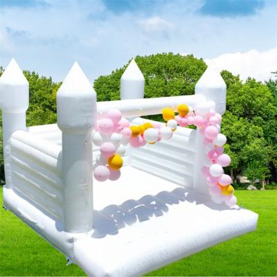 China PVC Private Label White Bouncy Castle with Free Shipping and Accessory Packing Bag for sale