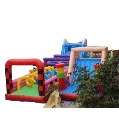 China 80ft Long Inflatable PVC Obstacle Course with Customized Color and Size for sale