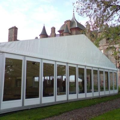 China Outdoor White 200 People Party Wedding Marquee Aluminum Transparent PVC Party Wedding Tent for sale