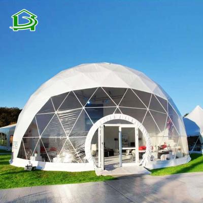 China Banquet Architecture Pvdf Coated White PVC Coating Large Structure Tension Dome Fabric Geodesic Membrane Tent Jlf-031 for sale