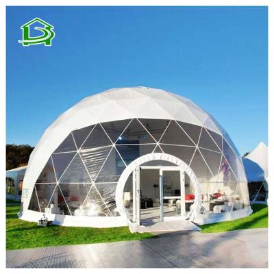 China Outdoor Cheap Camouflage Game Family Half Sphere Party Geodesic Dome Tent/Steel Waterproof Colored PVC Cloth Tent Field for sale