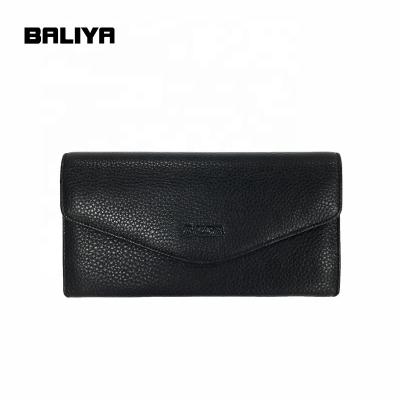 China Genuine BALIYA Factory Waterproof Leather Goods Long Leather Wallet For Men's Pure Leather for sale