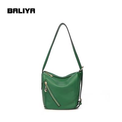 China 2021 fashion BALIYA multi color genuine leather bags women handbags ladies for sale