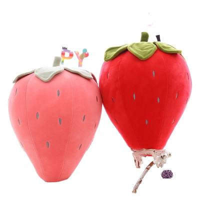 China Dollhouse Children's Strawberry Plush Toy Cartoon Pillow Fruit Decoration Birthday Gift Strawberry for sale