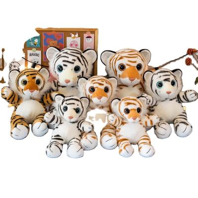 China China factory direct sales new home forest decoration cartoon plush toy tiger animal figure christmas gift for sale