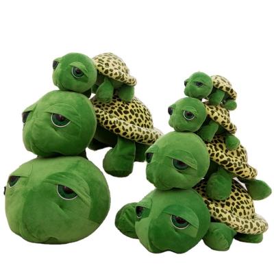 China Baby Accompany Amazon Hot Children's Interior Gift Stuffed Turtle Car Decoration Large Eyes Turtle Tile for sale