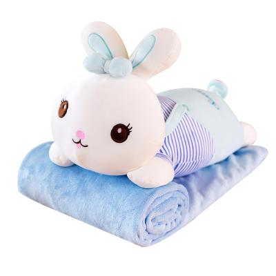 China New Customized Woven Animal Blanket Comfortable Customs Cartoon Animals Rabbit Pillow Cover for sale