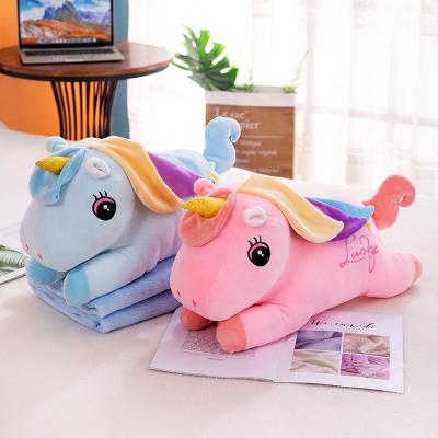 China Safe And Comfortable And Lovely Shape Household Doll Stretching Cushion Cover 2 In 1 Pillow Travel Blanket for sale