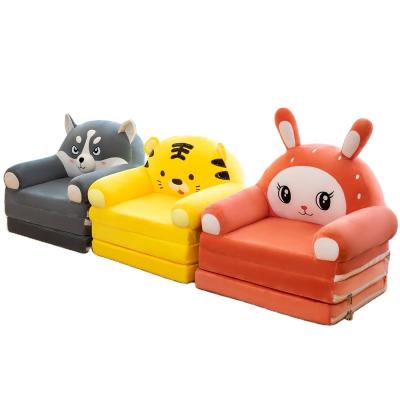 China Safe and comfortable and lovely shape cushion hot sale cute portable living room sofa set furniture cartoon toys kids plush folding sofa kids sofa for sale