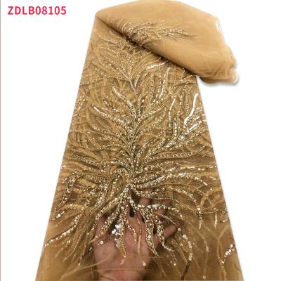 China Others 2021/October/New Beaded Woven Tulle Sequin Lace Ladies Lace Up Fabric for sale