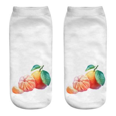 China The new fashion 3D printing socks tropical fruit painting sock tropical fruit painting sock avocado coconut strawberry 3D printing sokken for sale