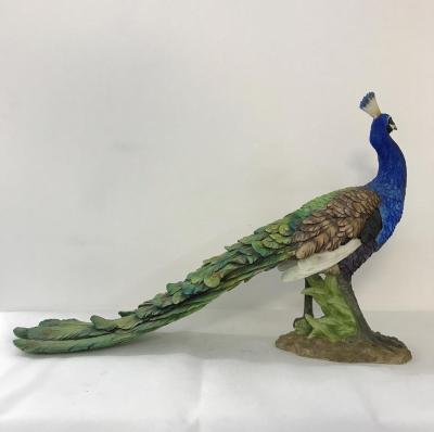 China China Resin Bird Crafts and Polyresin Peacock Figurines Statue Gift Home Decor for sale