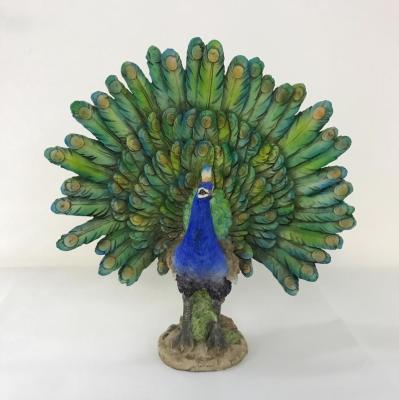 China China factory custom hot sale home decoration gift polyresin resin peacock sculpture for sale