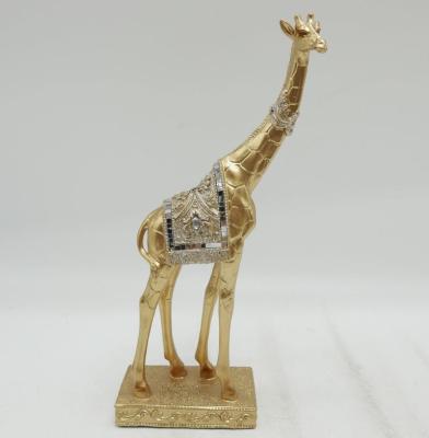 China China hot sale resin giraffe statue, resin gold giraffe figurine for indoor decor for sale