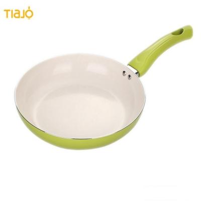 China Viable with Bakelite Handle White Ceramic Coated Aluminum Frying Pan for sale