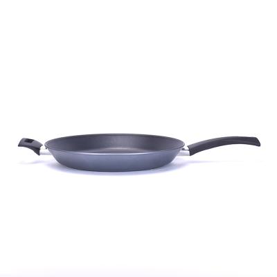 China Viable Supply Cheap Metal Factory Blue Nonstick Coating Kitchen Cooking Pan With Side Ear for sale