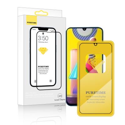 China For Galaxy M22 Anti-Explosion Screen Protector For Samsung M31 Full HD 9H Glue Clear Tempered Glass Phone Screen Protectors Wholesale for sale