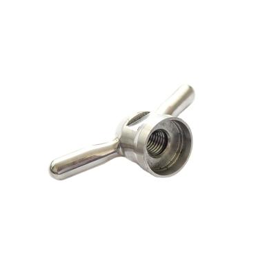 China Around Screw Wing Nuts Stainless Steel Wing Bolts Nut Butterfly Fasteners 10-200mm Copper Plating for sale