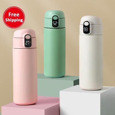 China PORTABLE Simple Drinking Insulated Reusable Smart Water Bottle With Straw Lid 1 Liter Reusable Wide Mouth Stainless Steel Flask Thermos for sale