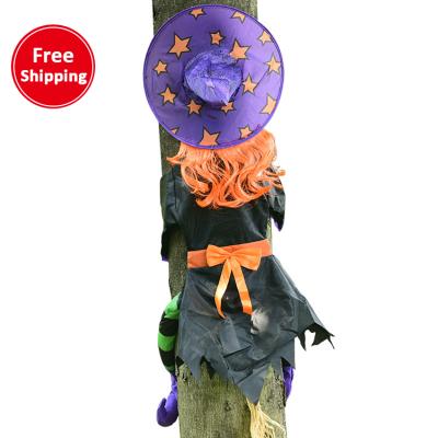 China Halloween Horrifying Outdoor Shattering Witch-Festival Decoration Selection Decor Large In Tree Halloween Hanging Decorations for sale