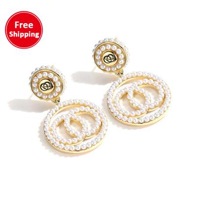 China Fashion earrings 2021 new trend temperament pearl 925 silver needle earrings for sale