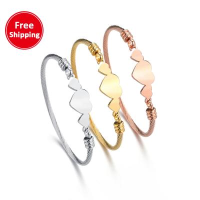 China European and American style bracelet fashion personality multi-color stainless steel couples bracelet jewelry for sale