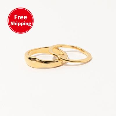 China Fashion Double-Layer Stainless Steel Ring Set Ring Set Hot Selling Titanium European and American Steel Minimalist Ring Set for sale