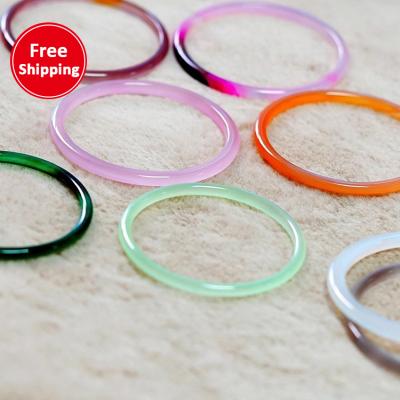 China Chime Jingle Stage Ring Han Clothing Accessories Unisex Glass Fine Bangle Prohibited Imitation Agate for sale