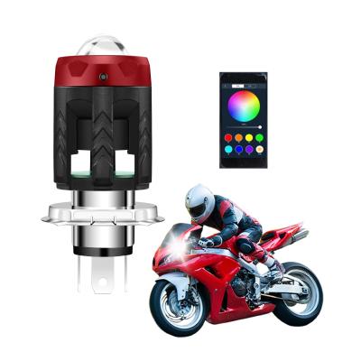 China Car Front Lamp Factory Price Car Headlight S2 BA20D H6 H4 HS1 Lights Led RGB Remote Control Motorcycle Led Headlight for sale